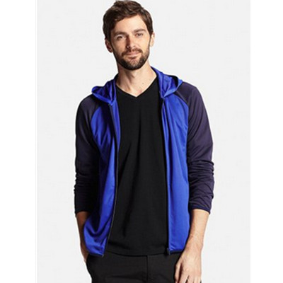 反季好价！UNIQLO优衣库Dry EX拼色拉链连帽开衫171196