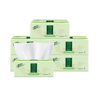 柔韧丝滑！清风茶臻丝宠抽纸3层整箱18包