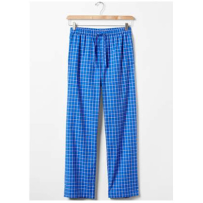 亲肤舒适！Gap简洁格纹柔软家居长裤201570