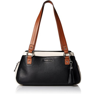 大跌20刀！Calvin Klein Pebble女士卵石纹真皮单肩包