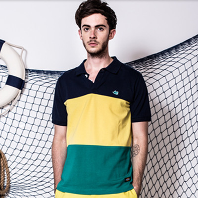 新潮时尚！Dickies男士撞色拼接短袖Polo衫152M30WD02