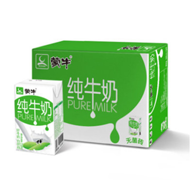 放心奶源！蒙牛纯牛奶PURE MILK 250ml*16盒
