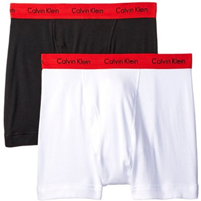 舒适透气！Calvin Klein男子中腰短款 平角内裤 2条装