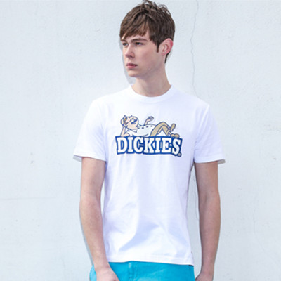 双色齐降！Dickies男趣味字母印花圆领T恤162M30EC33