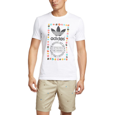 潮人必备！adidas Originals三叶草男士短袖T恤AO3006