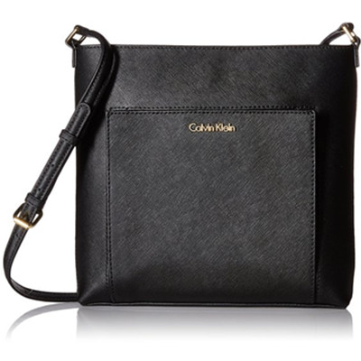 百搭款！Calvin Klein Saffiano 女士真皮斜挎包