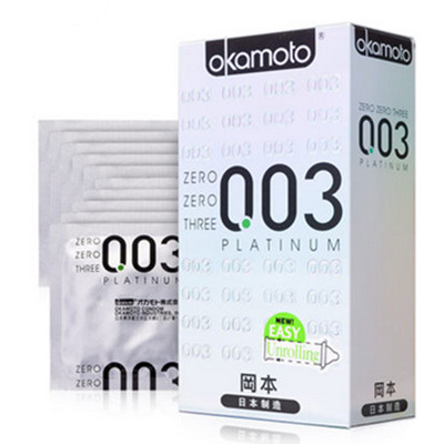 超薄设计！冈本避孕套003系列白金10只+纯10只