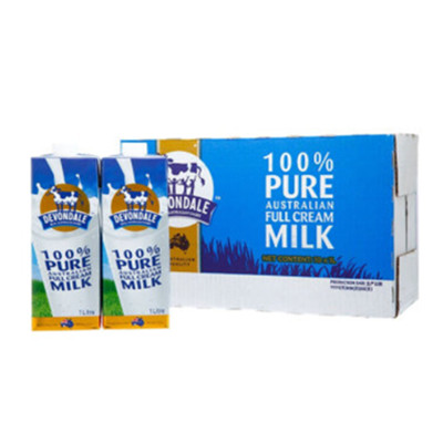 客户端好价！Devondale德运全脂牛奶1L*10
