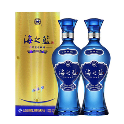 送礼精选！洋河蓝色经典 海之蓝 42度 绵柔型 480ml*2