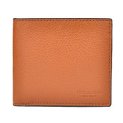 大牌好价！COACH蔻驰男款短款对折钱包F75084