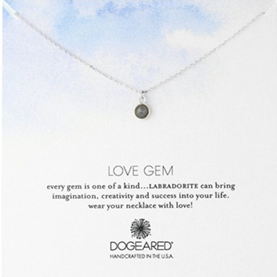 精美！Dogeared Love Gem 晶石坠饰手工项链