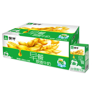 均衡营养！蒙牛麦香口味早餐奶250ml*16盒