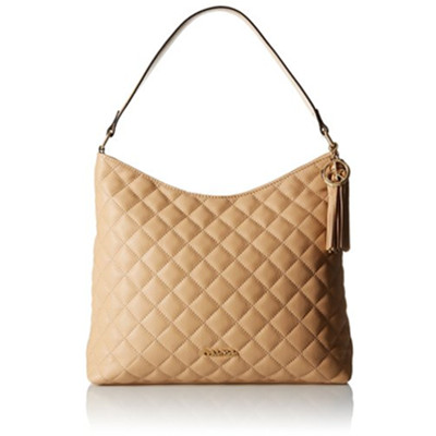 简洁大方！Calvin Klein Quilted Leather女士真皮单肩包