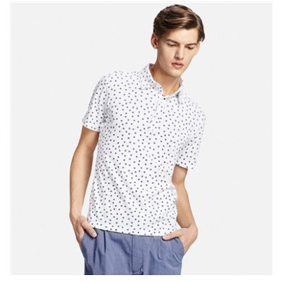 休闲百搭！优衣库UNIQLO水洗印花POLO衫短袖171312