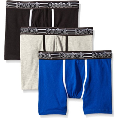 贴身舒适！Reebok 锐步 男士平角内裤 3条装