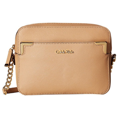 硬挺有型！Calvin Klein Saffiano 女士斜挎包
