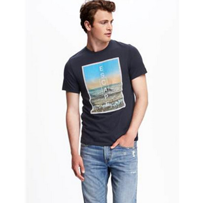 简约百搭！Old Navy老海军美式休闲风个性印花短袖T恤222004