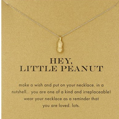 精致！Dogeared 朵吉兒 花生型镀金纯银锁骨链