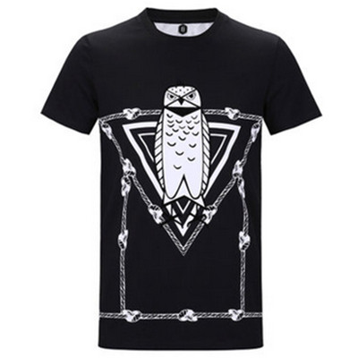 个性十足！马克华菲猫头鹰卡通短袖T恤7162217005