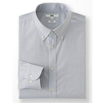 商务休闲！UNIQLO优衣库精纺弹力修身提花衬衫(长袖)169194