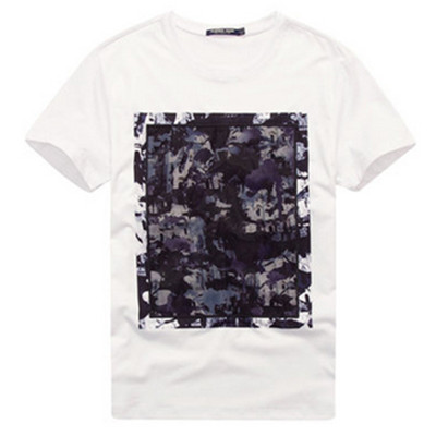 经典百搭！花花公子修身印花圆领短袖T恤62102008