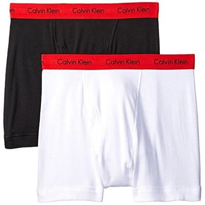 中腰短款！Calvin Klein Cotton 男子平角内裤2条装