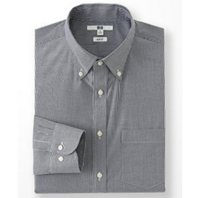 简约百搭！UNIQLO优衣库精纺弹力修身条纹衬衫169195