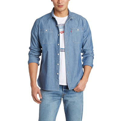 牛仔风！Levi's李维斯男式长袖衬衫65822-0123