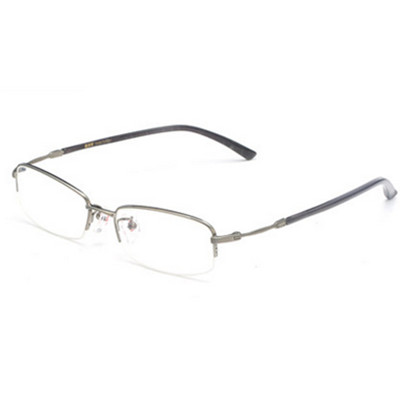 价格合适！HAN男纯钛半框商务眼镜架HD49161