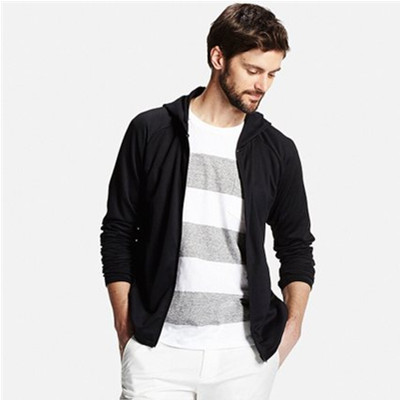 舒适轻盈！UNIQLO优衣库Dry EX拉链连帽开衫164210