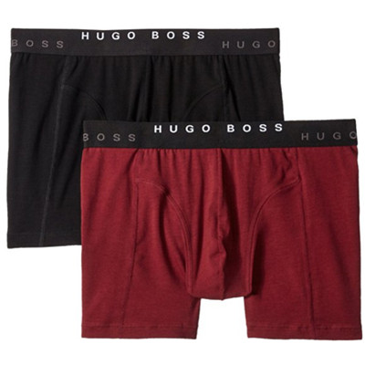 弹力贴身！HUGO BOSS Cyclist 男Trunk平角内裤 2条装