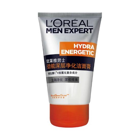 Z秒杀！巴黎欧莱雅男士劲能深层净化洁面膏100ml