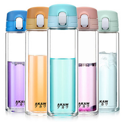 双层隔热！日本AKAW双层玻璃杯