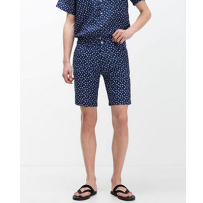 清爽舒适！ZARA男装亚麻印花百慕大短裤03206414401