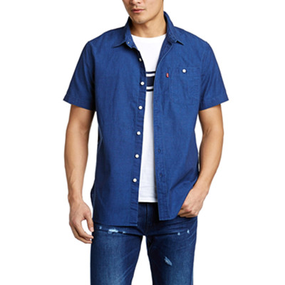 小降！Levi's李维斯男式短袖青年布衬衫17257-0015