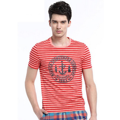 经典印花！NAUTICA诺帝卡男装圆领航海标示印花短袖T恤V51903S