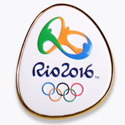 奥运纪念品！里约2016年凸起LOGO徽章胸章