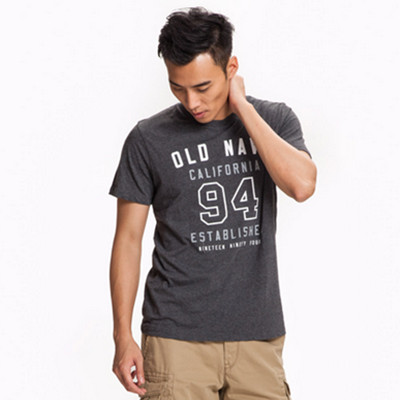 新低！Old Navy老海军个性字母印花圆领短袖T恤290946