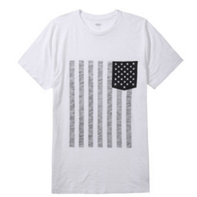 新低！Old Navy纯棉星条旗元素印花单袋圆领短袖T恤222036