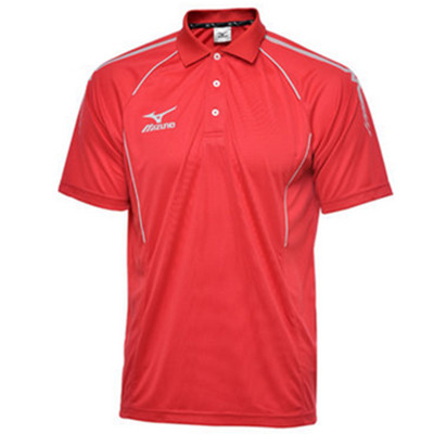 双色齐降！美津浓男款翻领短袖T恤82CA6001