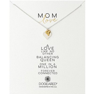 精致！Dogeared Mom Love 心形吊坠锁骨链