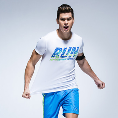 简约百搭！特步运动透气男短袖T恤884229019179