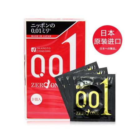 超薄体验！冈本 0.01超薄避孕套 3片/盒 2盒装