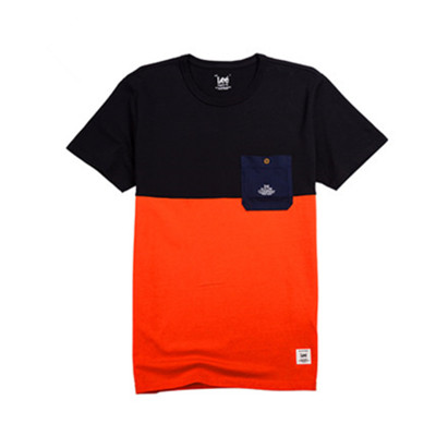 L码好价！Lee拼接色圆领口袋短袖t恤L159951NWAN6
