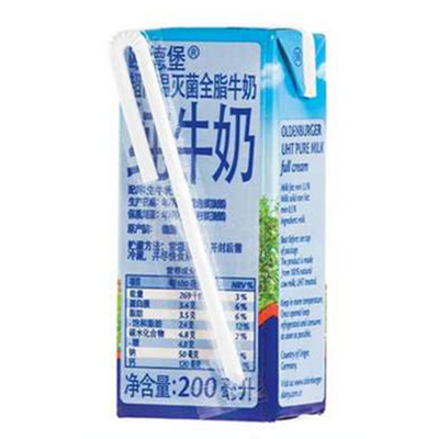 德国品质！欧德堡全脂纯牛奶200ml*24盒