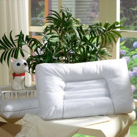 透气防羽！富安娜枕芯/决明子透气学生枕/60*38/白