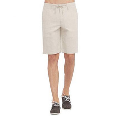 休闲设计！NAUTICA诺帝卡男装EWX棉麻休闲短裤B51301