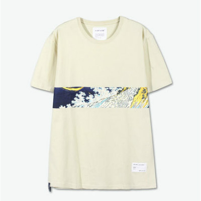好看好价！FLOAT U-LINE海浪麻色印花纯棉TEE