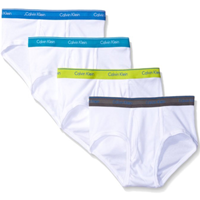 大腰身福利！Calvin Klein 男士纯棉三角内裤 4条装