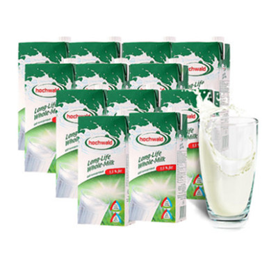 口感醇厚！好沃德全脂纯牛奶1L*12盒